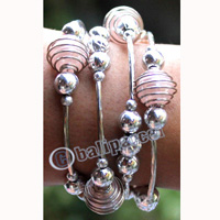 Bracelet, Made From Metal With Beads