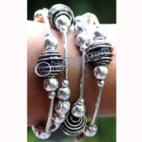 Bracelet, Made From Metal With Beads