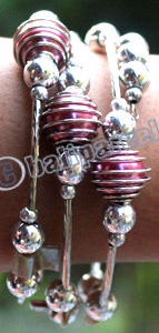Bracelet, Made From Metal With Beads