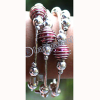 Bracelet, Made From Metal With Beads