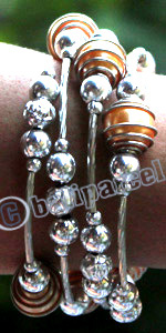 Bracelet, Made From Metal With Beads