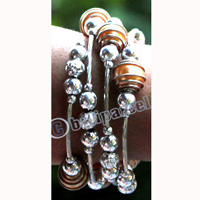 Bracelet, Made From Metal With Beads