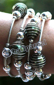 Bracelet, Made From Metal With Beads