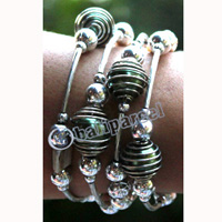 Bracelet, Made From Metal With Beads