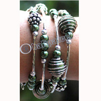 Bracelet, Made From Metal, Beads, And Shell
