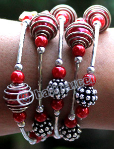 Bracelet, Made From Metal, Beads, And Shell