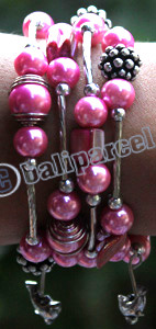 Bracelet, Made From Metal, Beads, And Shell