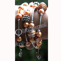 Bracelet, Made From Metal, Beads, And Shell