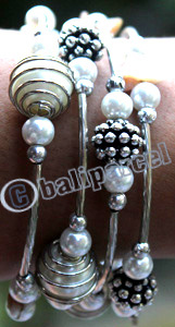 Bracelet, Made From Metal, Beads, And Shell