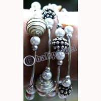 Bracelet, Made From Metal, Beads, And Shell