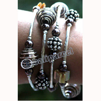 Bracelet, Made From Metal, Beads, And Shell