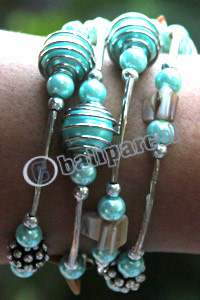 Bracelet, Made From Metal, Beads, And Shell