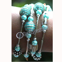 Bracelet, Made From Metal, Beads, And Shell