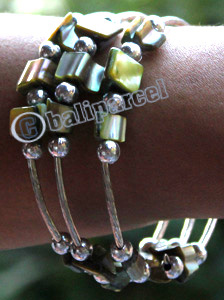 Bracelet, Made From Metal, And Shell