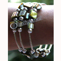 Bracelet, Made From Metal, And Shell