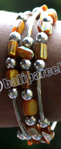 Bracelet, Made From Metal, And Shell