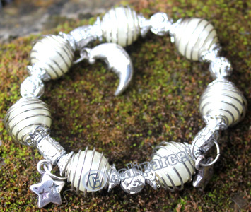 Bracelet, Made From Metal With Beads
