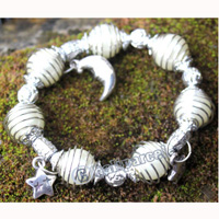 Bracelet, Made From Metal With Beads