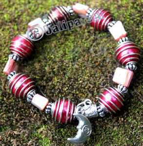 Bracelet, Made From Metal, Beads And Shell