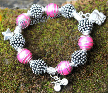 Bracelet, Made From Metal With Beads