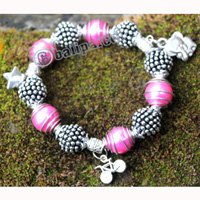 Bracelet, Made From Metal With Beads