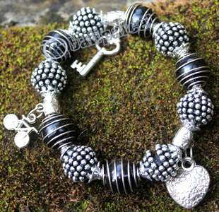 Bracelet, Made From Metal With Beads
