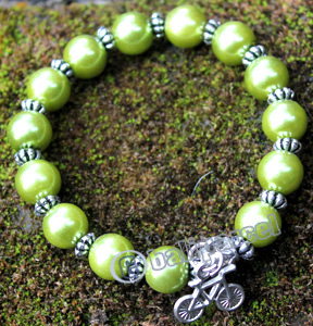 Bracelet, Made From Metal With Beads