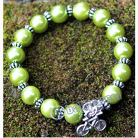 Bracelet, Made From Metal With Beads