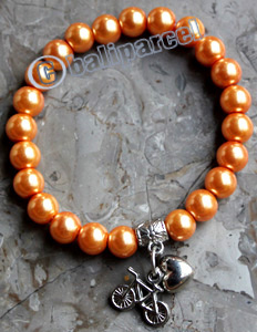 Bracelet, Made From Metal With Beads