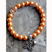 Bracelet, Made From Metal With Beads