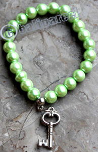 Bracelet, Made From Metal With Beads