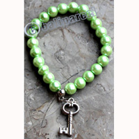 Bracelet, Made From Metal With Beads