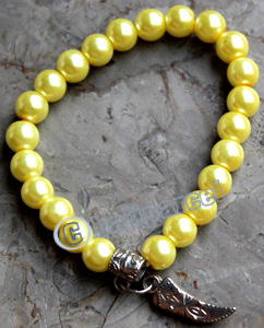 Bracelet, Made From Metal With Beads