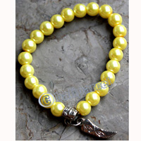 Bracelet, Made From Metal With Beads