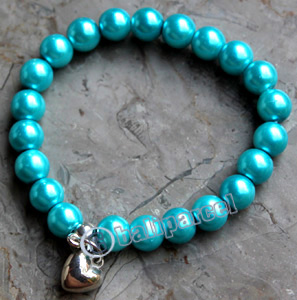 Bracelet, Made From Metal With Beads