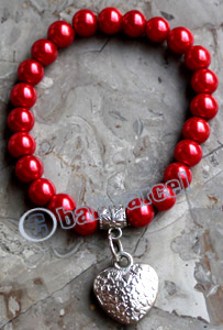 Bracelet, Made From Metal With Beads