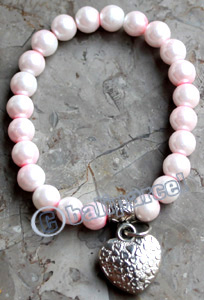 Bracelet, Made From Metal With Beads