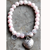 Bracelet, Made From Metal With Beads
