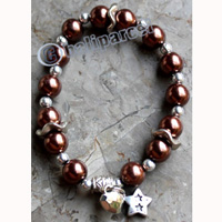 Bracelet, Made From Metal With Beads