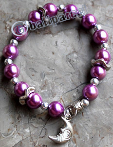 Bracelet, Made From Metal With Beads