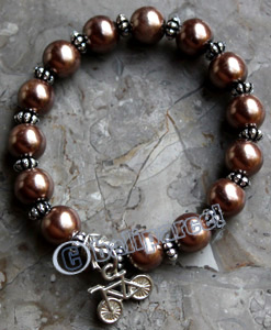 Bracelet, Made From Metal With Beads