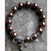 Bracelet, Made From Metal With Beads