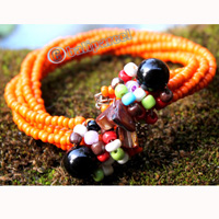 Bracelet, Made From Glassbeads With Shell