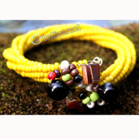 Bracelet, Made From Glassbeads With Shell