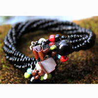 Bracelet, Made From Glassbeads With Shell