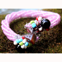 Bracelet, Made From Glassbeads With Shell