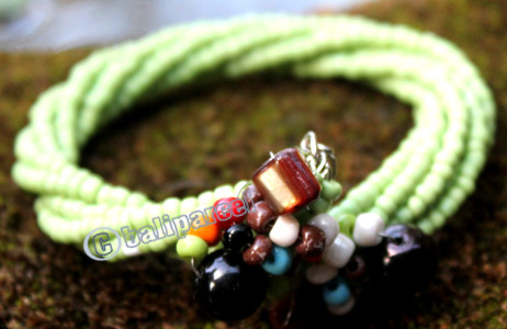 Bracelet, Made From Glassbeads With Shell