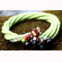 Bracelet, Made From Glassbeads With Shell