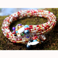 Bracelet, Made From Glassbeads With Shell