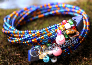 Bracelet, Made From Glassbeads With Shell